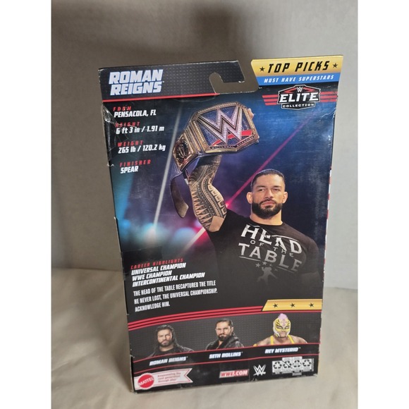 WWE Roman Reigns Elite Collection Wrestling Figure Top Picks 2022 Bloodline - Picture 6 of 8